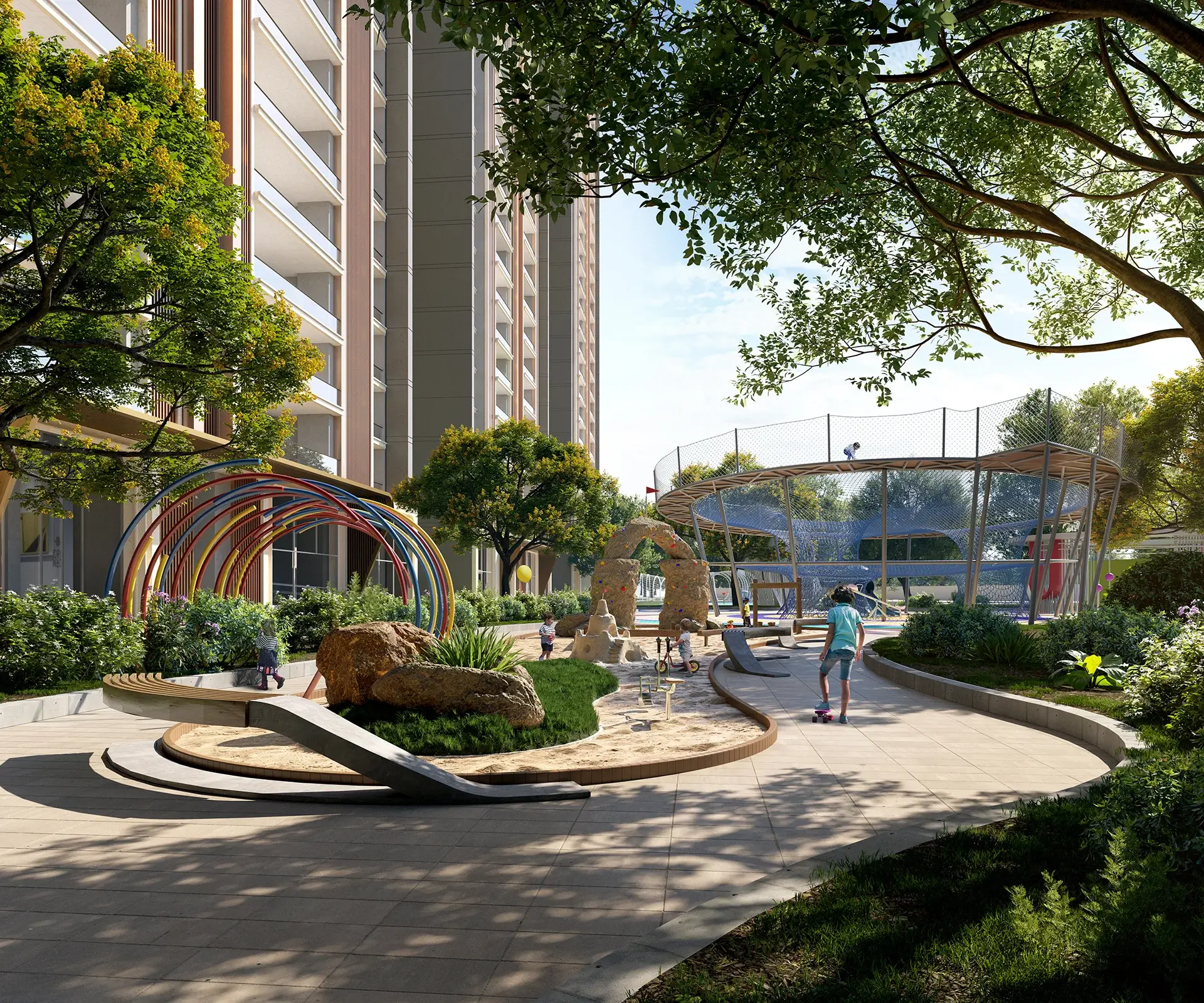 Kids play area at Suncity Monarch Residences Sector 78 Gurgaon