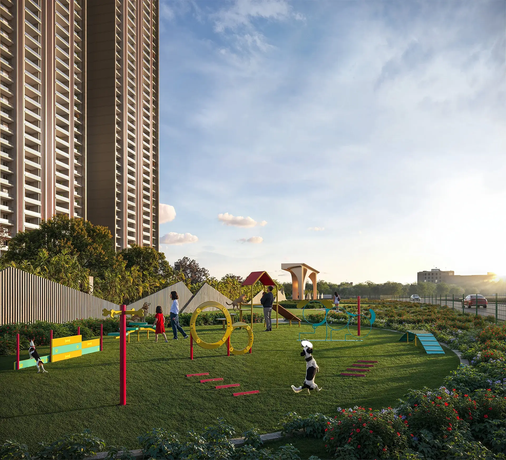 Pet garden at Suncity Monarch Residences Gurgaon