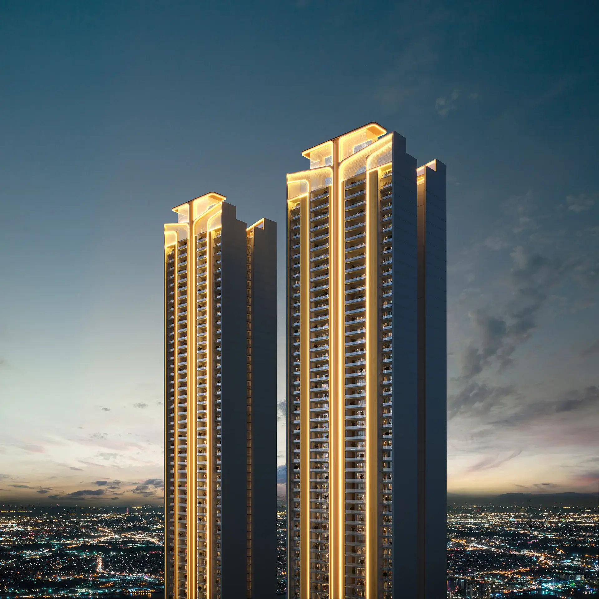 High rise towers at Suncity Monarch Residences Gurgaon