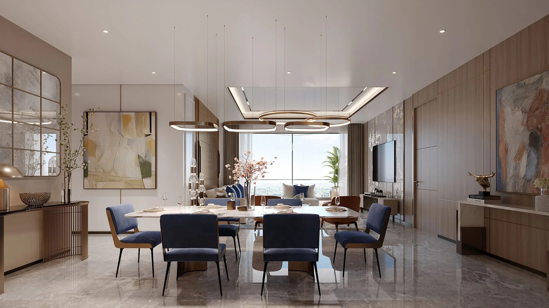 Spacious living area at Suncity Monarch Residences Sector 78 Gurgaon